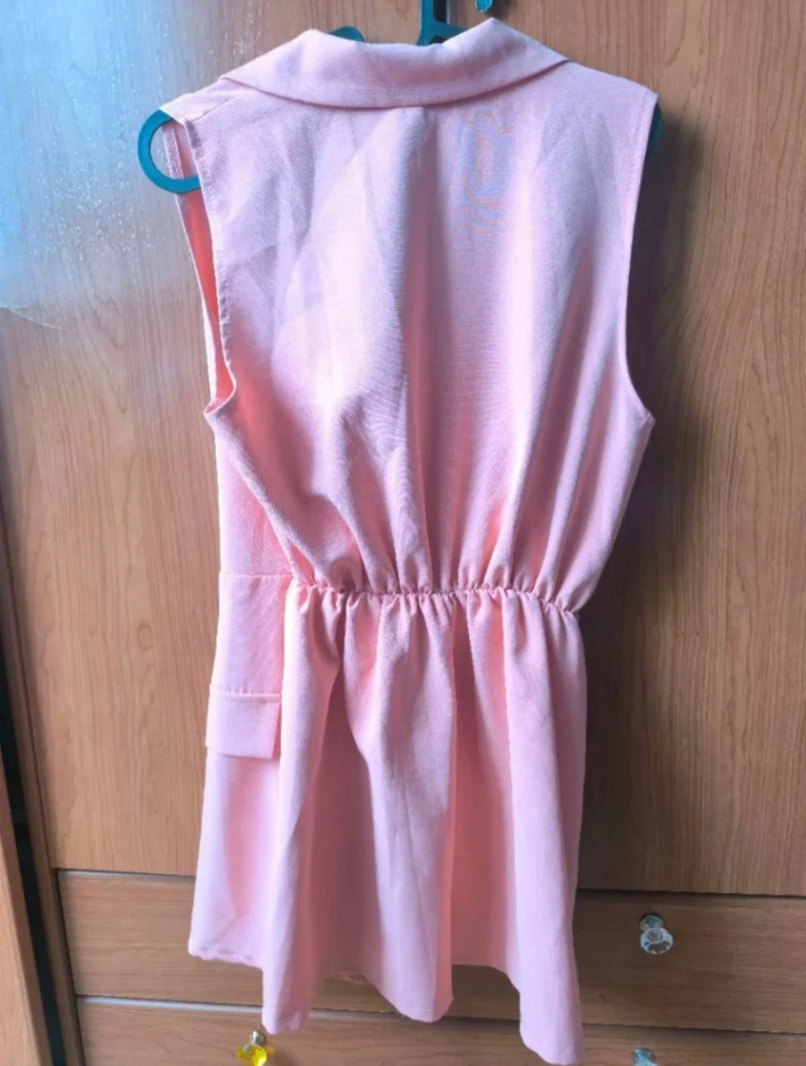 Roze geknoopte gekruiste blazerjurk – photo 2
